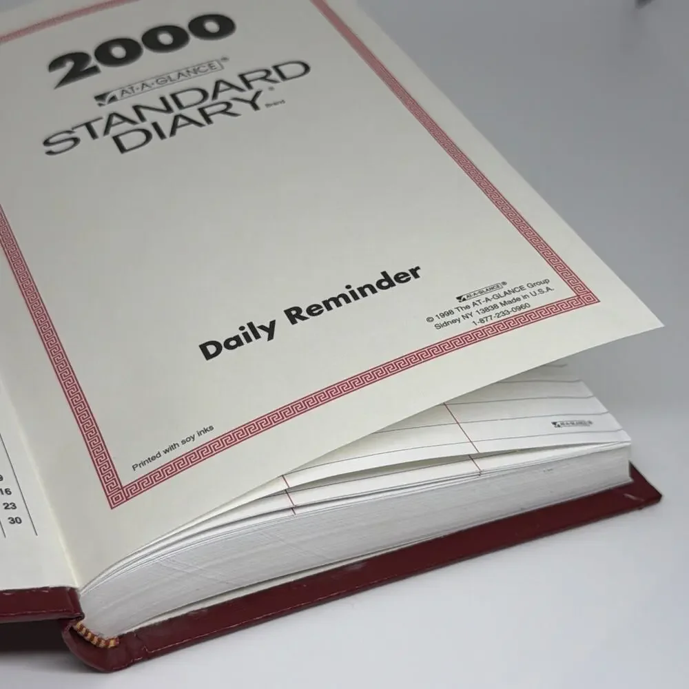 Vintage 2000 Rare Diary Unused Y2K Planner Reusable for 2028 At A Glance SD389